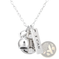 Inspirational Fitness Pendant Necklace with Gym Charms