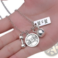 Inspirational Fitness Pendant Necklace with Gym Charms