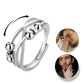 Interwoven Silver Anxiety Relief Adjustable Ring