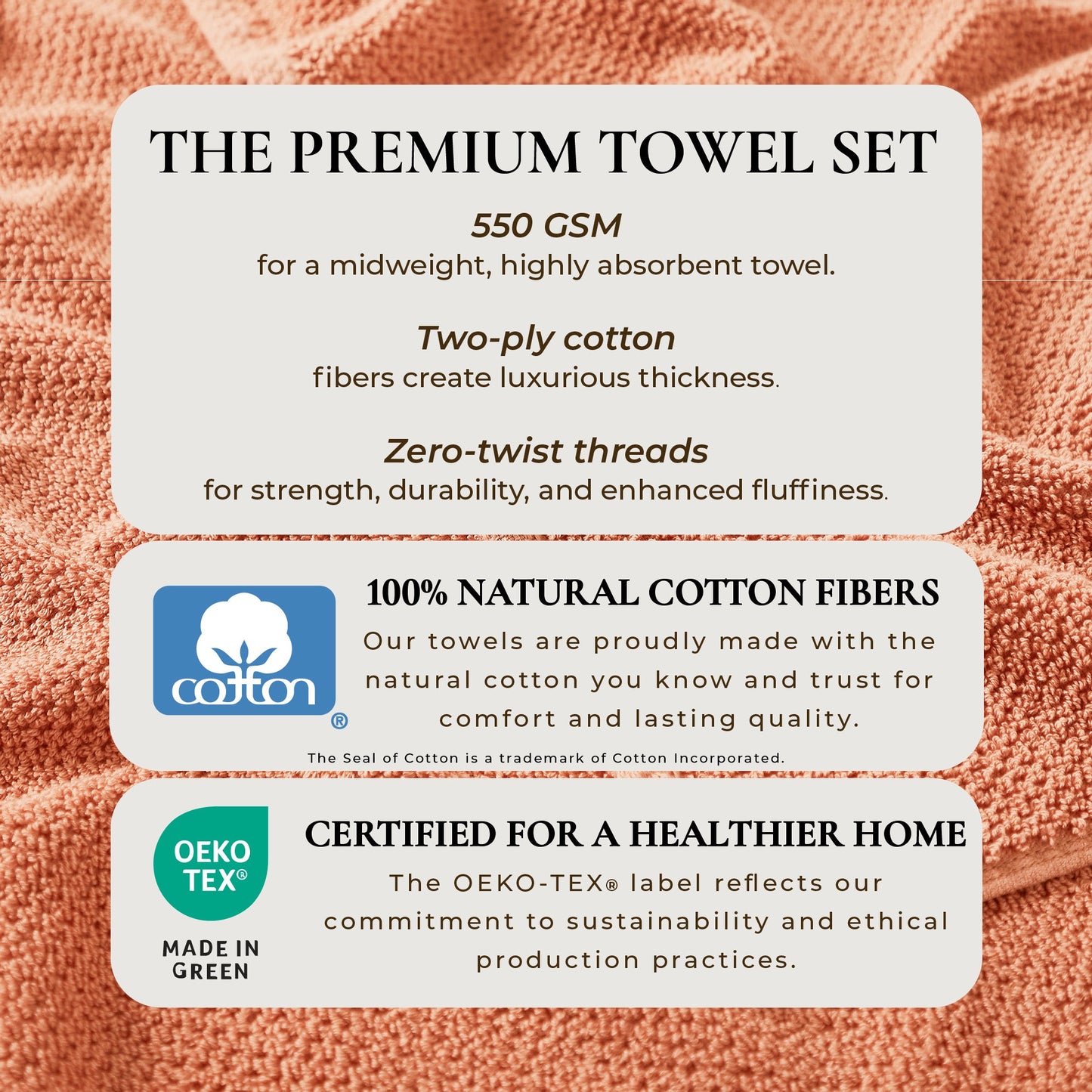Cotton Textured Bath Towel Set - Acacia Collection