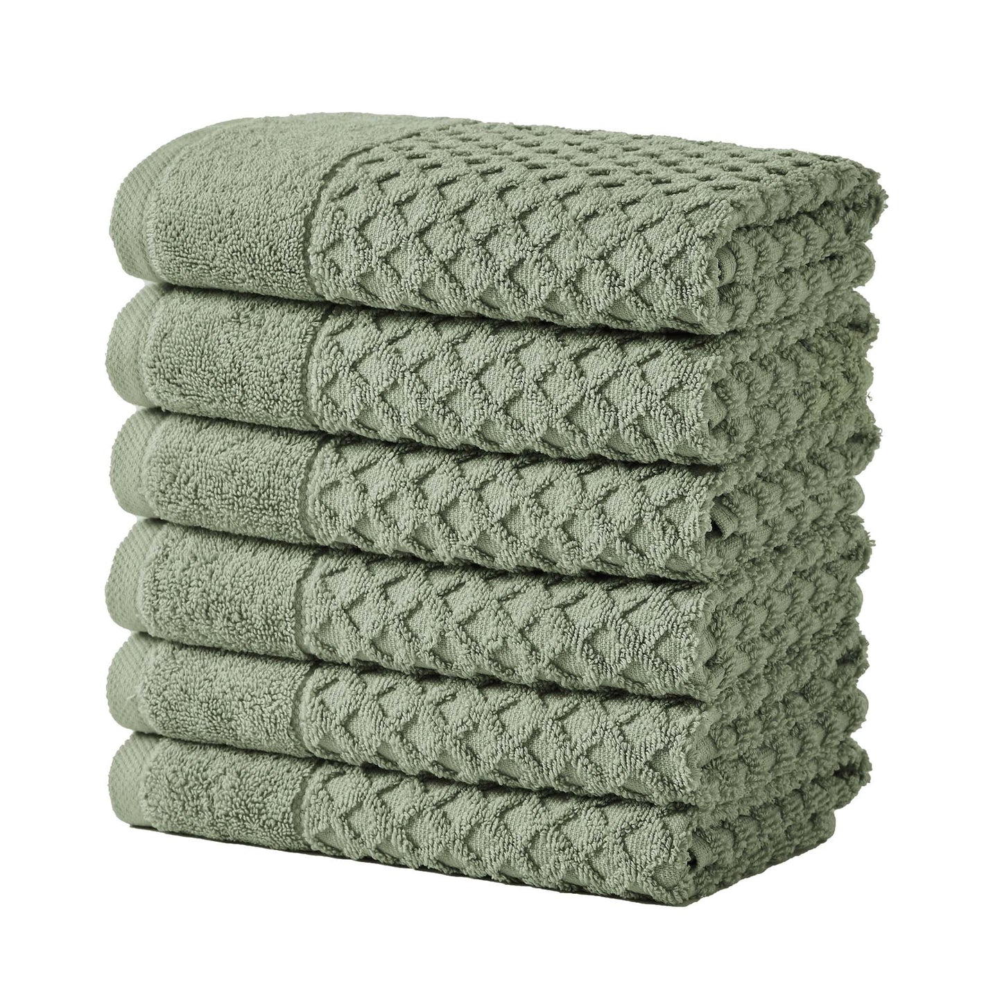 Cotton Diamond Waffle Weave Bath Towel Set - Grayson Collection