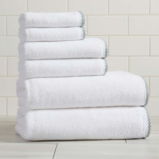 Cotton Border-Stitched 6-Piece Towel Set - Valery Collection