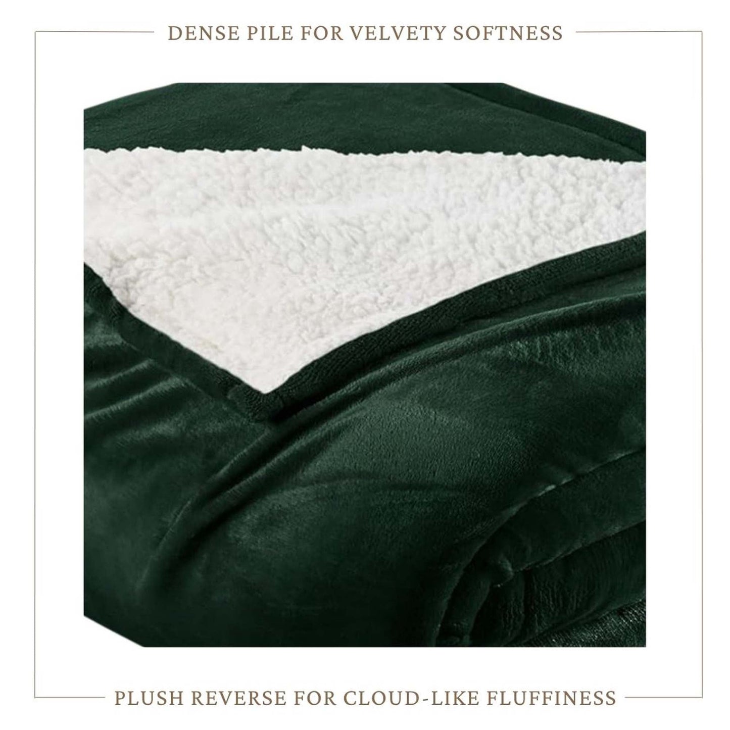 Velvet Plush Sherpa Bed Blanket - Sherpa Fleece Collection