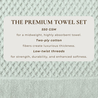 Cotton Diamond Waffle Weave Bath Towel Set - Grayson Collection