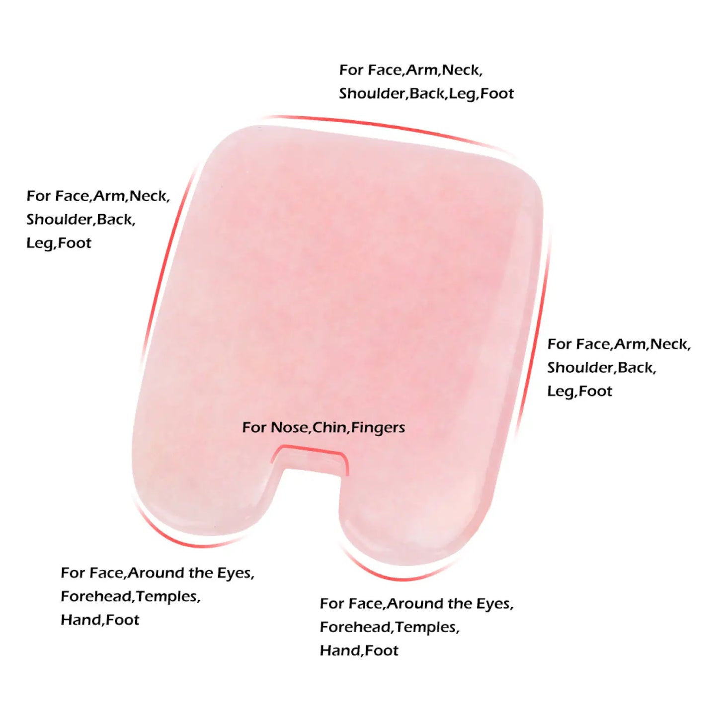 Jade Gua Sha Facial Massage Tool for Skin Care