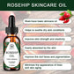 Jade Gua Sha Facial Set with Pure Rosehip Oil and Travel Pouch