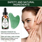 Jade Gua Sha Facial Set with Pure Rosehip Oil and Travel Pouch