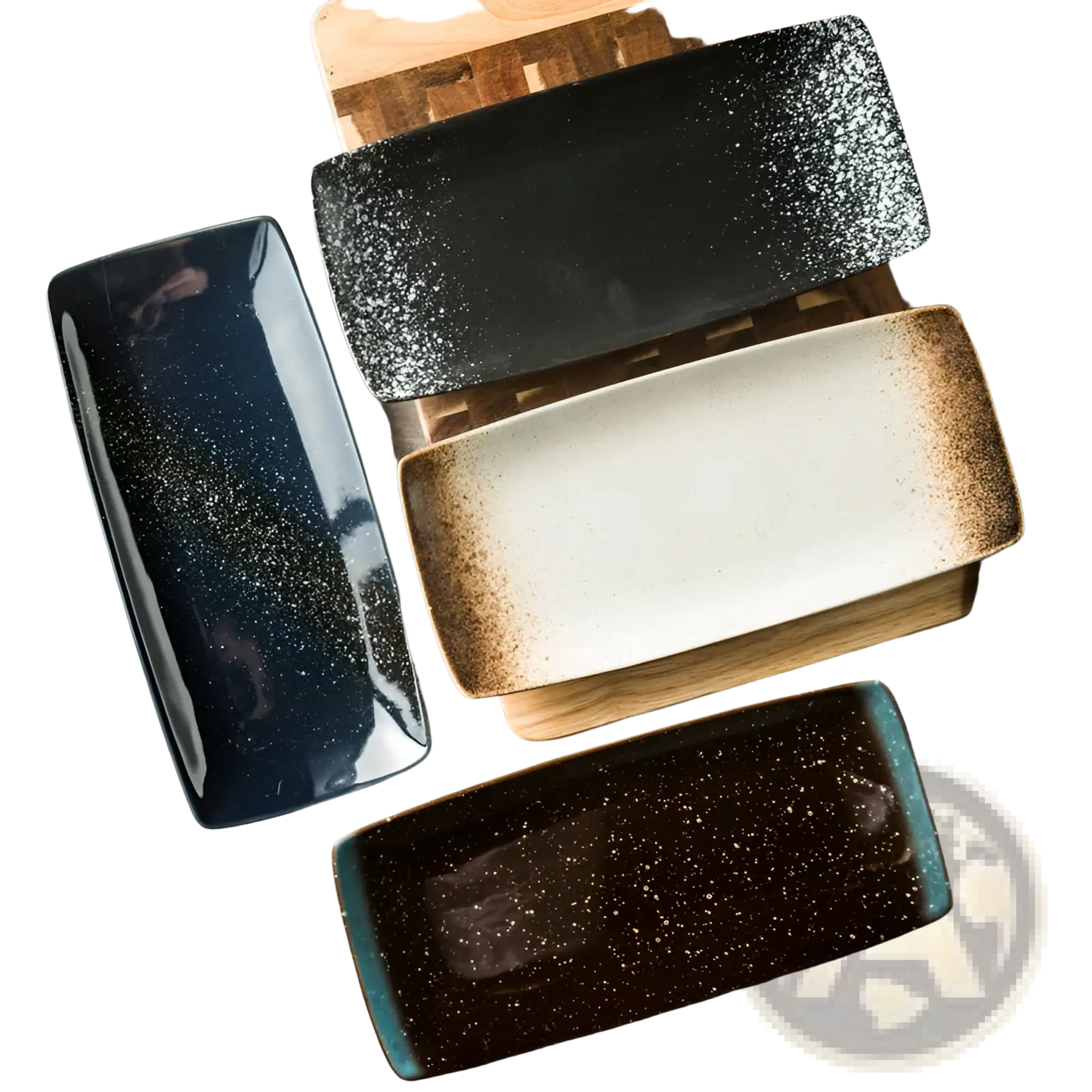 Japanese Ceramic Sushi Plates Rectangular Trays