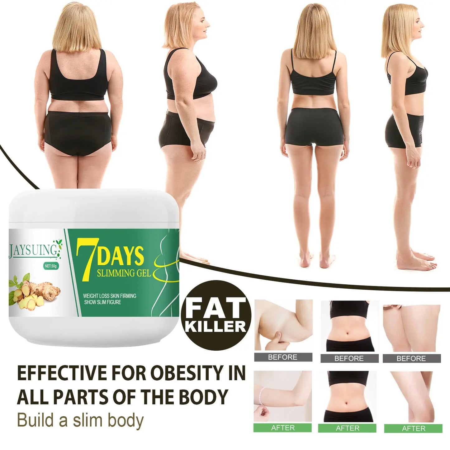 Jaysuing Ginger Body Slimming and Skin Tightening Gel