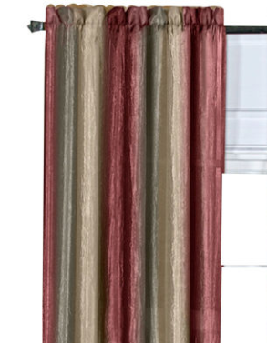 Painel de cortina com bolso de haste Ombre JC Penny 50X84: Borgonha