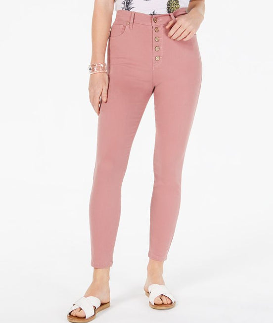Calça jeans skinny de cintura alta para adolescentes da Celebrity Pink Sienna Tan tamanho 0/24