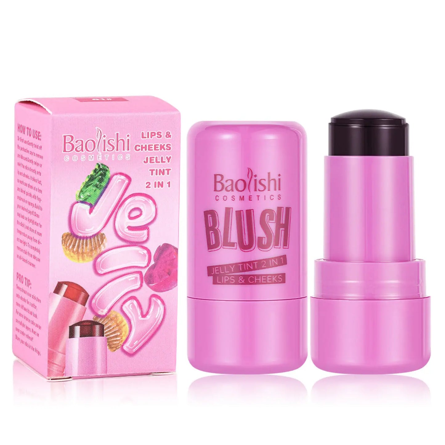 Jelly Blush Stick Shimmer Lip and Cheek Tint 26.5g