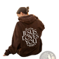 Jesus Loves you Oversized Streetwear Kangaroo Pocket Hoodie