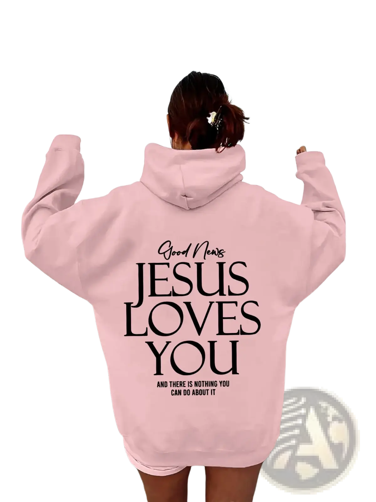 Jesus Loves you Oversized Streetwear Kangaroo Pocket Hoodie