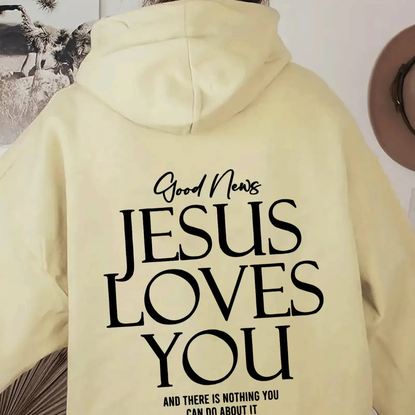 Jesus Loves you Oversized Streetwear Kangaroo Pocket Hoodie