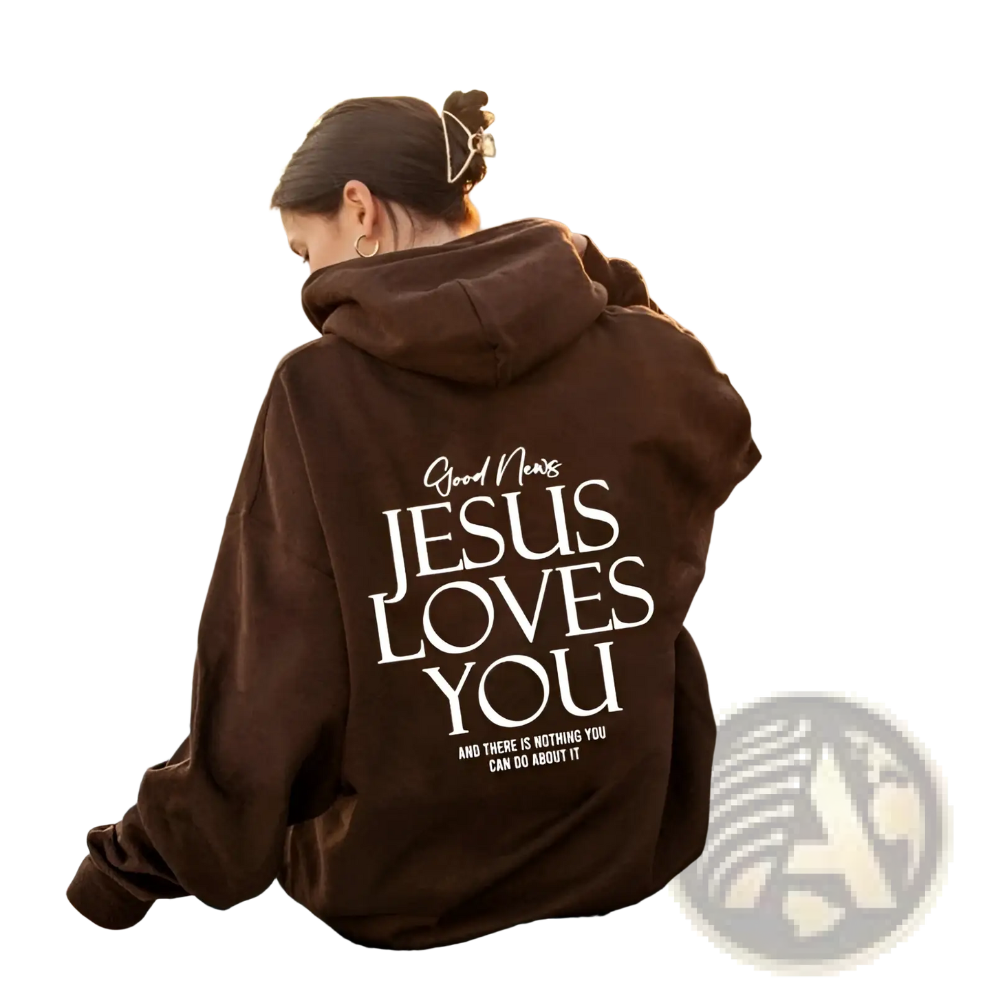 Jesus Loves you Oversized Streetwear Kangaroo Pocket Hoodie