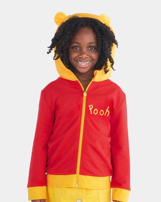Cubcoats Pooh 2 em 1 Transformador Clássico com Moletom com Zíper e Pelúcia Macia Vermelho Unissex