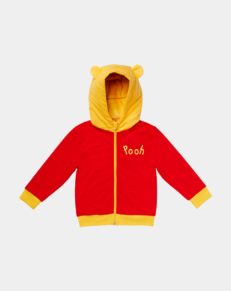 Cubcoats Pooh 2 em 1 Transformador Clássico com Moletom com Zíper e Pelúcia Macia Vermelho Unissex