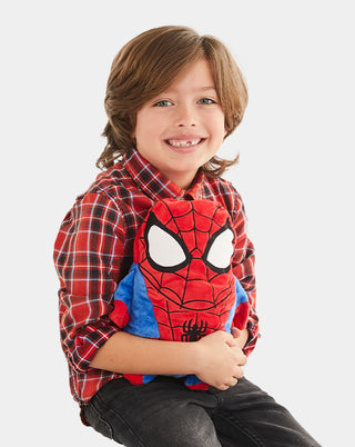 Cubcoats Transformando 2 em 1 Infantil Unissex Marvel's Spider Man 2 em 1 Bicho de Pelúcia com Capuz Vermelho