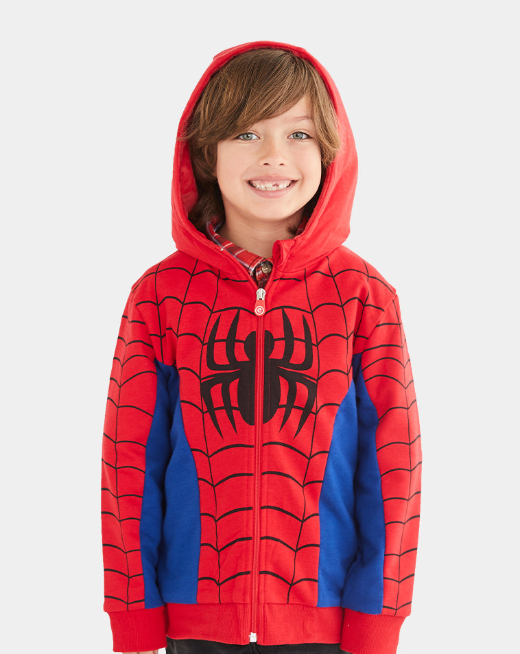 Cubcoats Transformando 2 em 1 Infantil Unissex Marvel's Spider Man 2 em 1 Bicho de Pelúcia com Capuz Vermelho