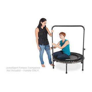 Barra de apoio JumpSport para trampolins de fitness com pernas arqueadas, trampolim não incluído