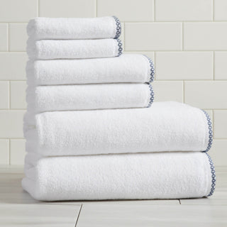 Cotton Border-Stitched 6-Piece Towel Set - Valery Collection