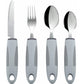 Conjunto de cozinha Homvare de 4 peças, utensílios adaptáveis ​​com alças largas, sem peso e antiderrapantes para tremores nas mãos