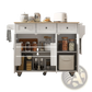 Kitchen Island with Drop Leaf and Charging Station
