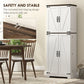 Kitchen Pantry Cabinet with Led Light and Spice Racks