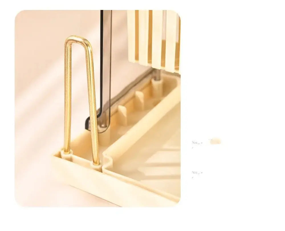 Cream Acrylic Knife Block and Cutlery Storage Rack