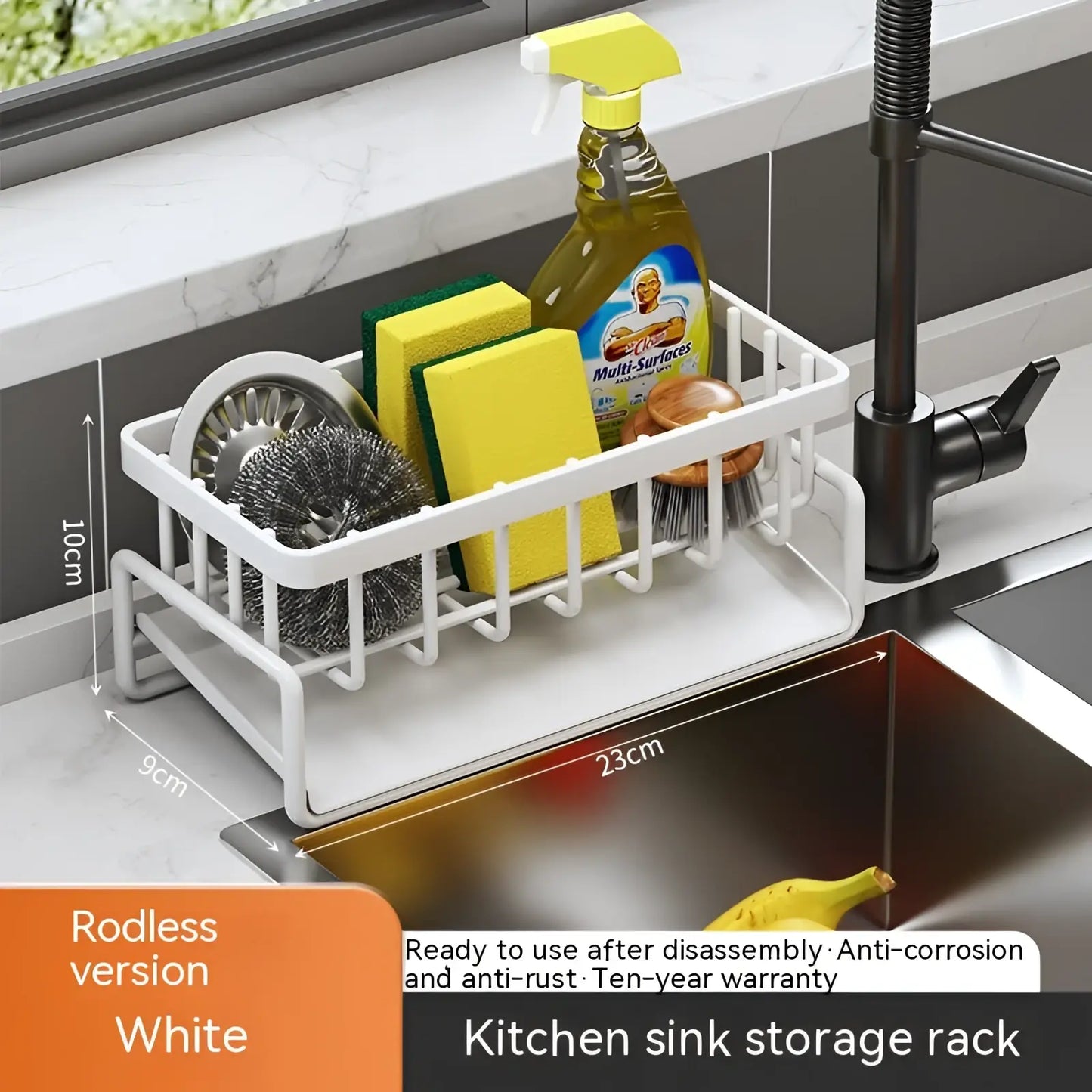 Kitchen Sink Storage Rack Stainless Steel Organizer