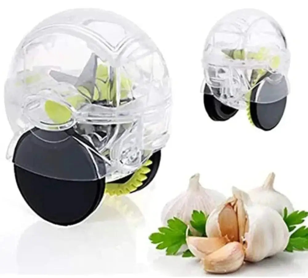 Ergonomic Clear Garlic Press and Mincer with Precision Blades