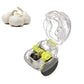 Ergonomic Clear Garlic Press and Mincer with Precision Blades
