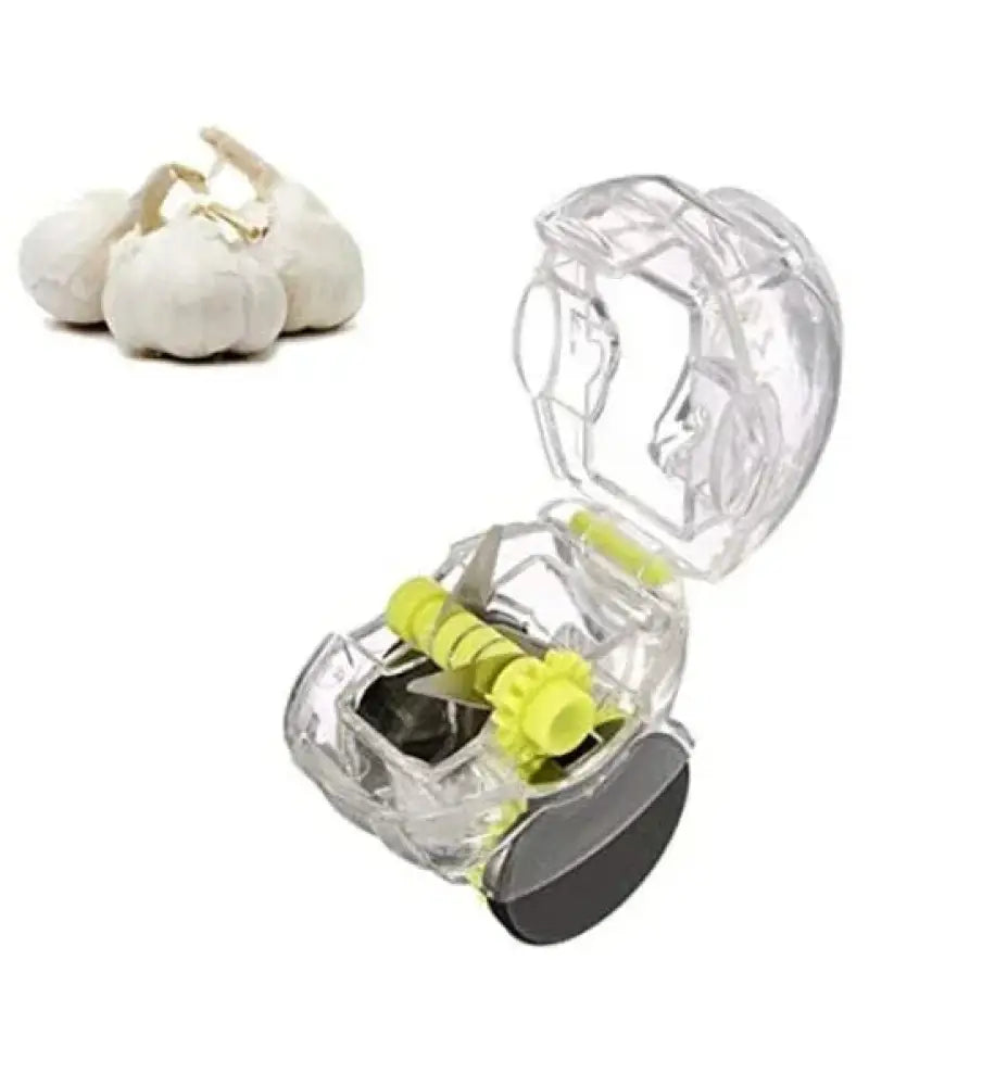 Ergonomic Clear Garlic Press and Mincer with Precision Blades
