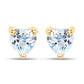 0.70 Carat Genuine Blue Topaz 14K Yellow Gold Earrings