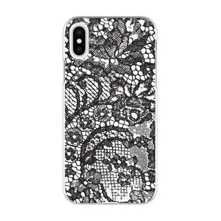 Capa protetora estampada Kendall + Kylie para iPhone X com estampa de renda preta