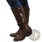 Knee High Suede Leather Boots with Block Heel