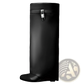 Knee High Wedge Boots with Silver Padlock Buckle