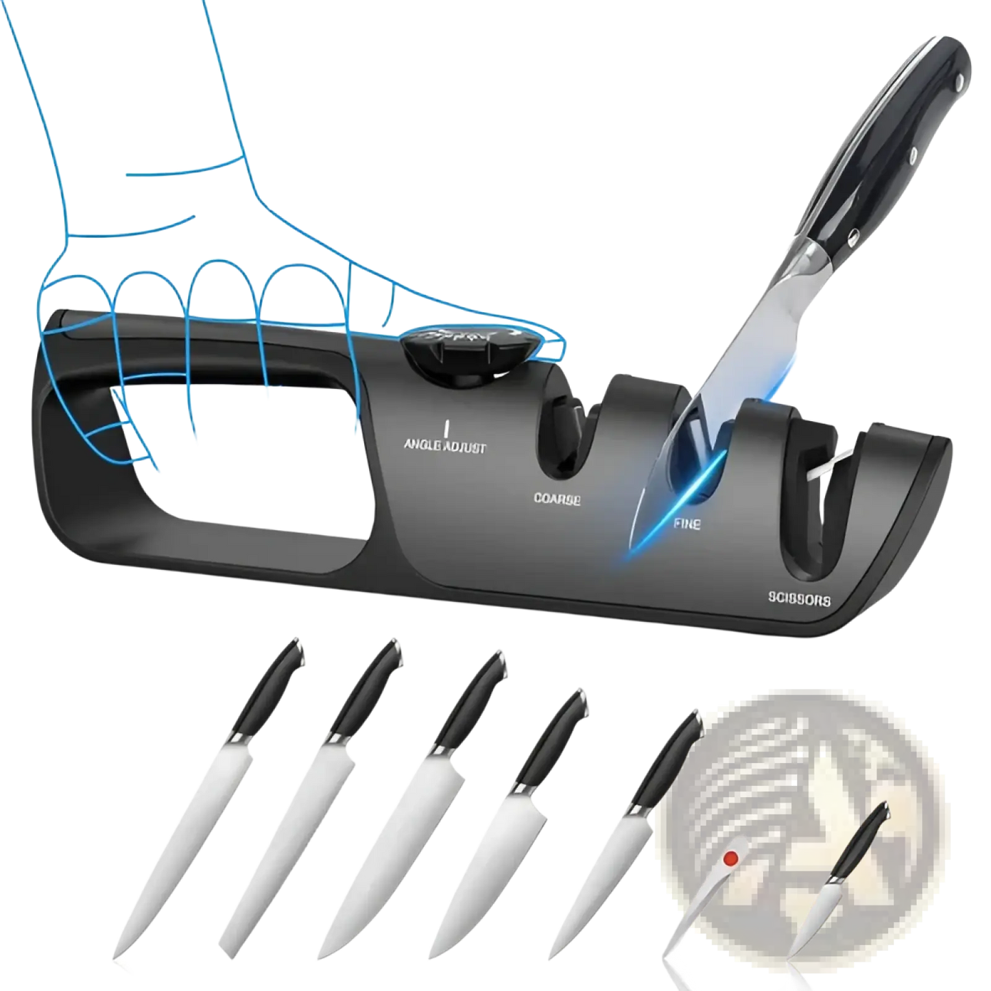 Knife Sharpener 5 in 1 Adjustable Professional Tool