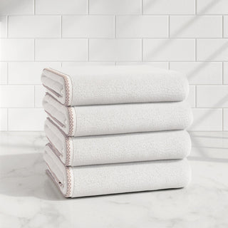 Cotton Border-Stitched 6-Piece Towel Set - Valery Collection