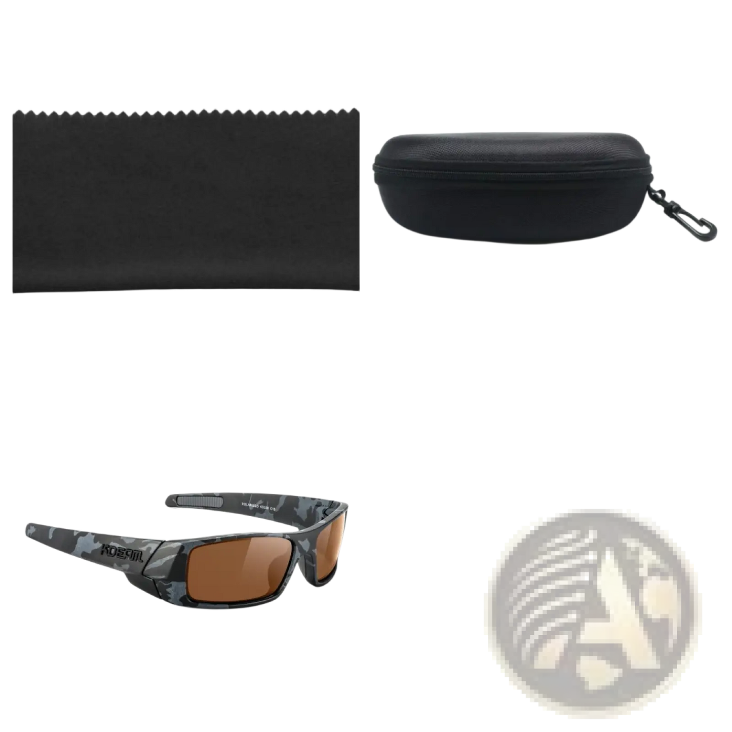 Koda Sport Polarized Square Mirror Lens Sunglasses