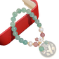 Korean Floral Green Strawberry Crystal Beaded Bracelet