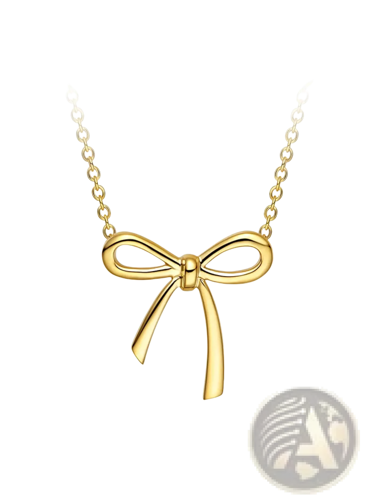 Korean Style Bow Pendant Gold and Silver Clavicle Necklace