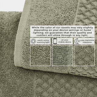 Cotton Diamond Waffle Weave Bath Towel Set - Grayson Collection