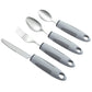 Conjunto de cozinha Homvare de 4 peças, utensílios adaptáveis ​​com alças largas, sem peso e antiderrapantes para tremores nas mãos