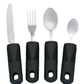 Conjunto de cozinha Homvare de 4 peças, utensílios adaptáveis ​​com alças largas, sem peso e antiderrapantes para tremores nas mãos