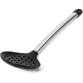 Conjunto de utensílios de cozinha Homvare de 8 peças em aço inoxidável, silicone sem BPA, fácil de segurar, material durável - preto
