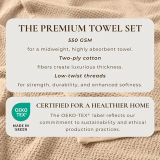 Cotton Textured Bath Towel Set - Acacia Collection