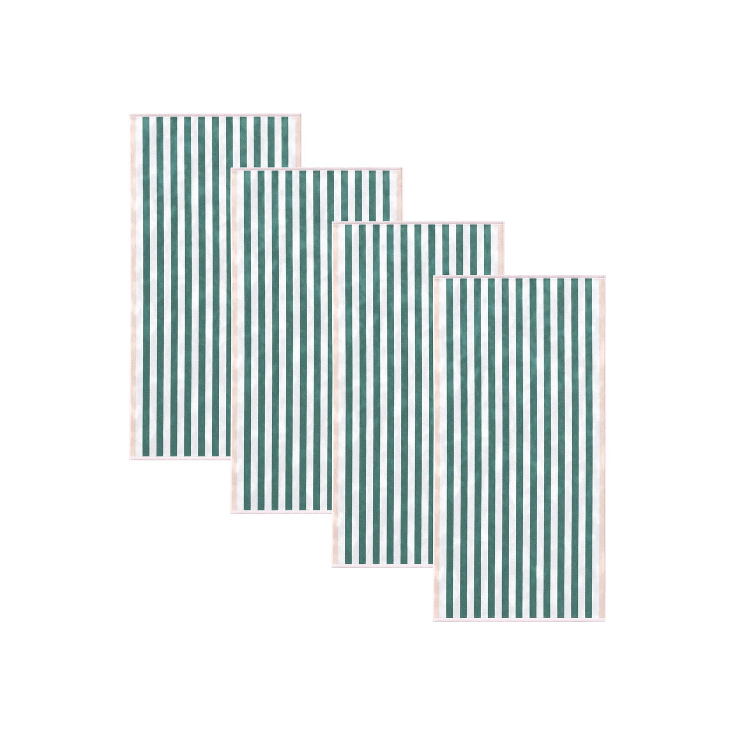 Oversized Striped Border Cabana Beach Towels - Santa Cruz