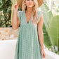 Lace Jacquard v Neck Eyelet Beach Dress with Pockets